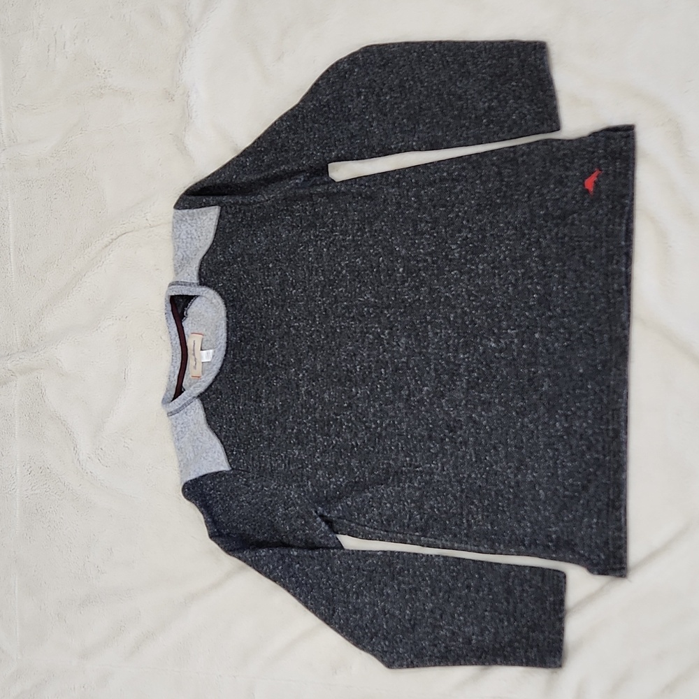Tommy Bahama Fleece Raglan Gray Heathered Crew Neck Sweatshirt Men's Size Large